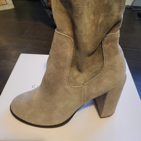 Beige Suede Booties - Picture 4 of 4
